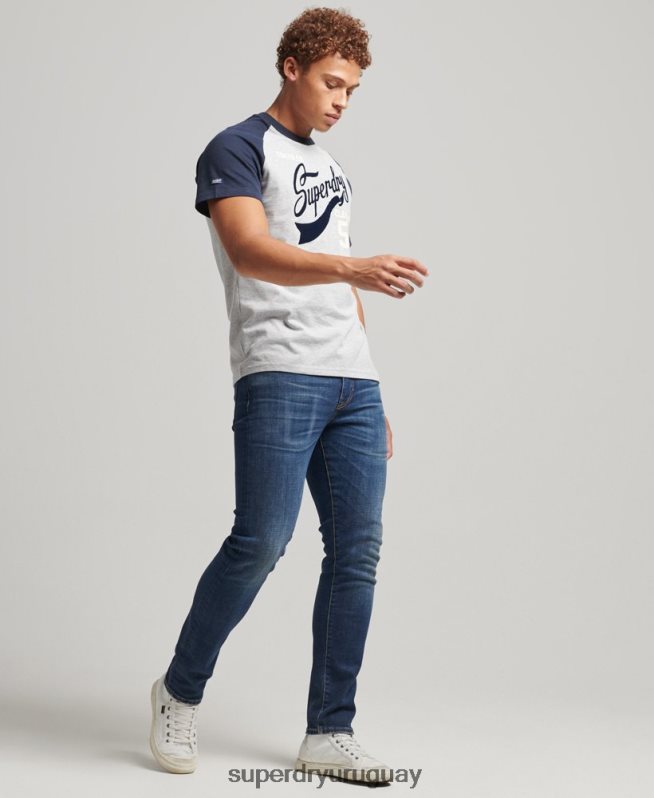 uy Superdry hombres camiseta universitaria con guión Armada DT2N8Z4954 ropa
