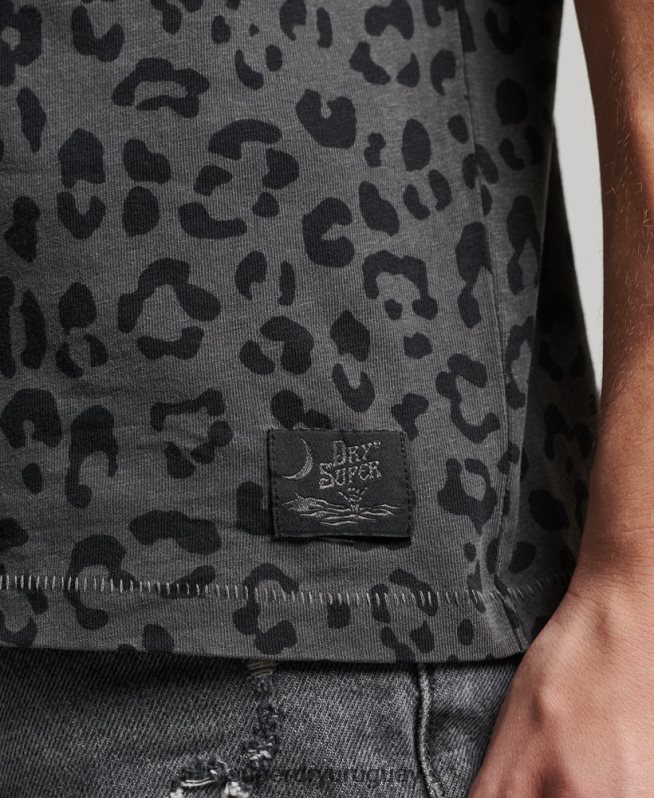 uy Superdry hombres camiseta vintage con bolsillo gris oscuro DT2N8Z4876 ropa