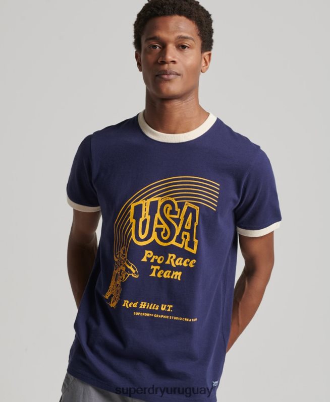 uy Superdry hombres camiseta vintage de mi generación Armada DT2N8Z4914 ropa