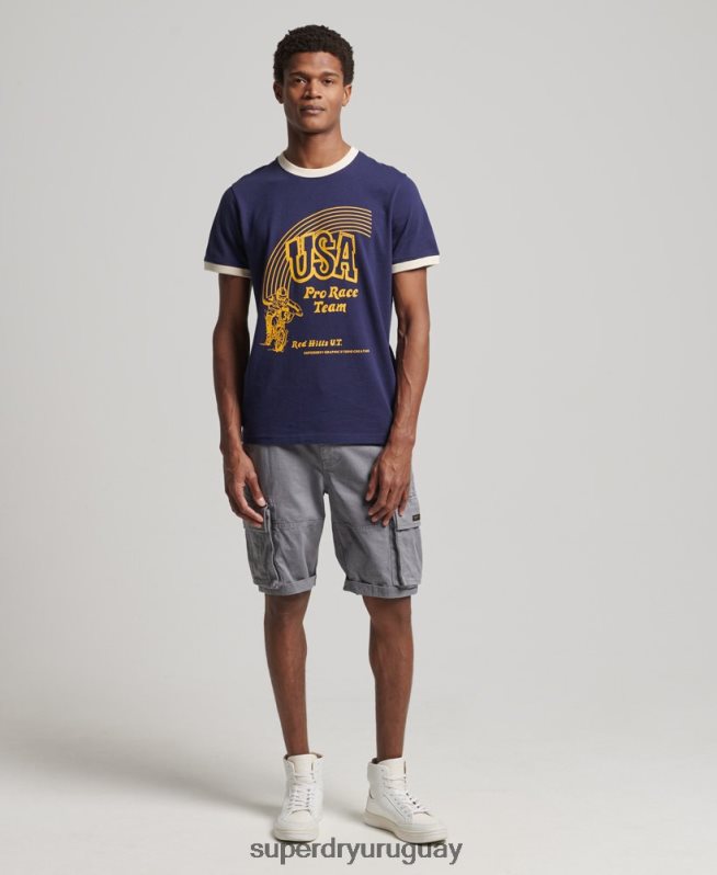 uy Superdry hombres camiseta vintage de mi generación Armada DT2N8Z4914 ropa
