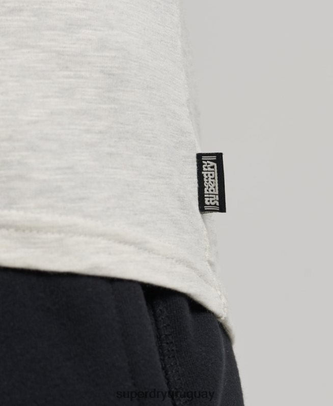 uy Superdry hombres camiseta vintage de sello discográfico gris DT2N8Z6359 ropa