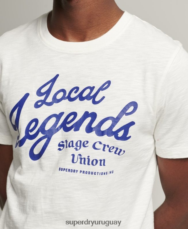 uy Superdry hombres camiseta vintage de tienda de merchandising blanco DT2N8Z4975 ropa
