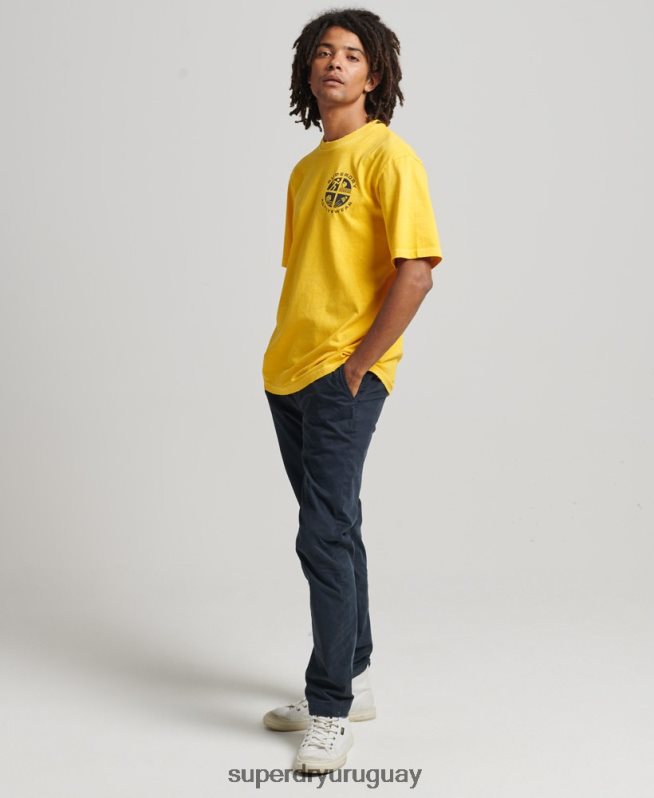 uy Superdry hombres camiseta vintage del club atlético amarillo DT2N8Z4888 ropa