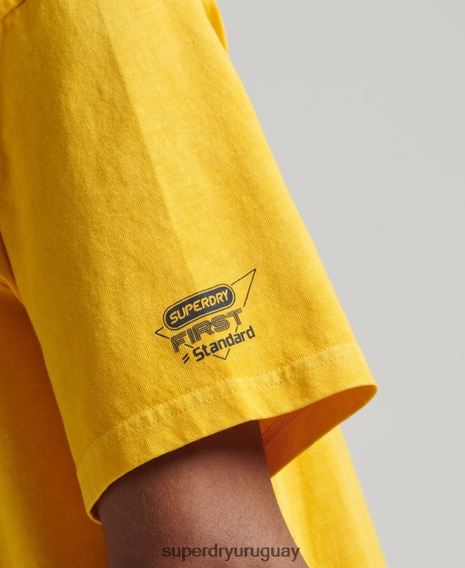 uy Superdry hombres camiseta vintage del club atlético amarillo DT2N8Z4888 ropa