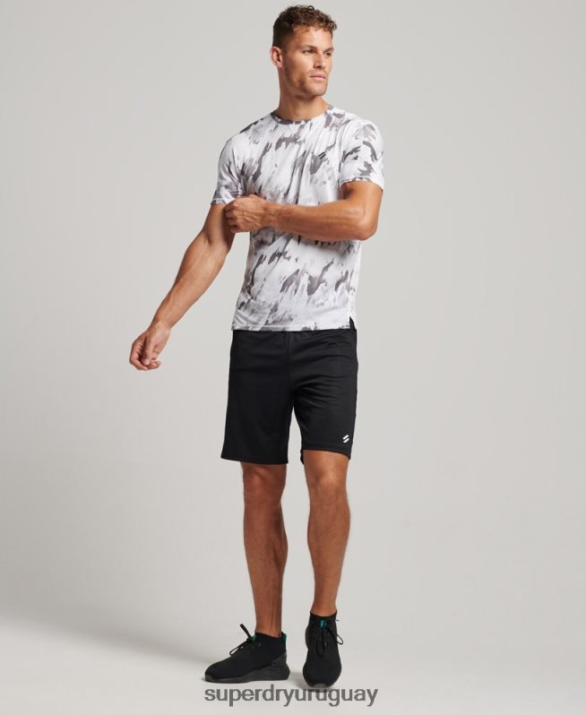 uy Superdry hombres correr camiseta de manga corta gris DT2N8Z5394 ropa