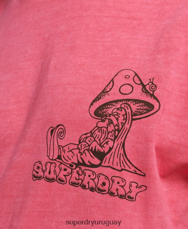 uy Superdry hombres en el bosque camiseta gráfica rosa DT2N8Z4793 ropa