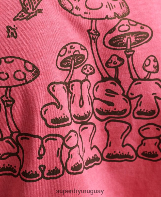 uy Superdry hombres en el bosque camiseta gráfica rosa DT2N8Z4793 ropa
