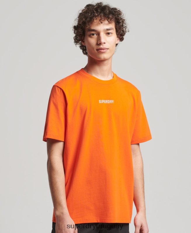 uy Superdry hombres escudo de yama camiseta gráfica naranja DT2N8Z4974 ropa