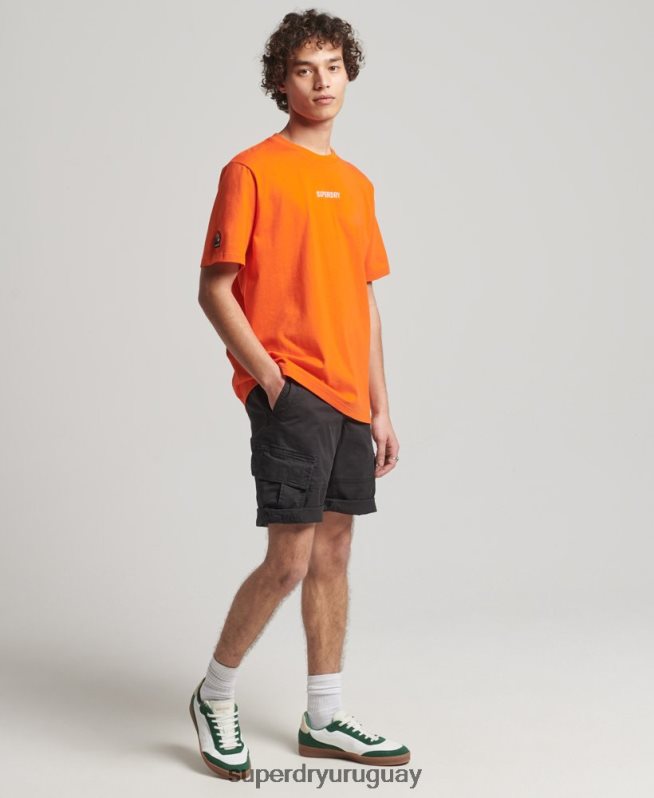 uy Superdry hombres escudo de yama camiseta gráfica naranja DT2N8Z4974 ropa