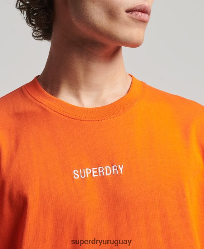 uy Superdry hombres escudo de yama camiseta gráfica naranja DT2N8Z4974 ropa