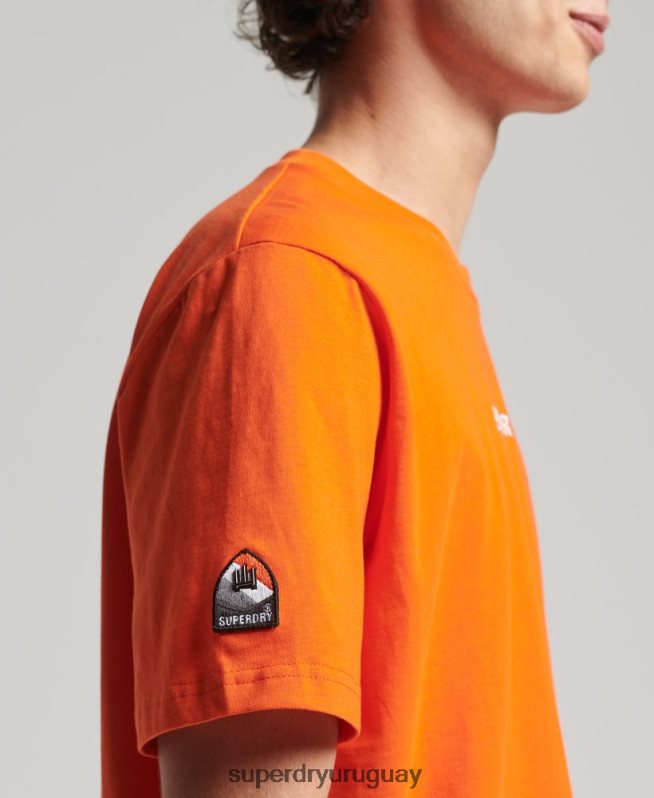 uy Superdry hombres escudo de yama camiseta gráfica naranja DT2N8Z4974 ropa