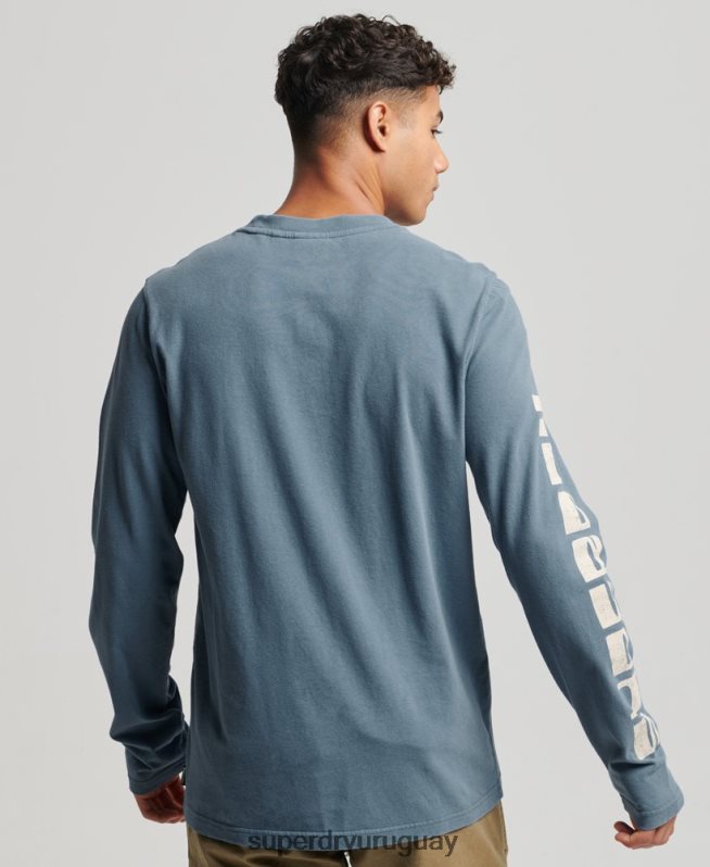 uy Superdry hombres parte superior de moldeadores y fabricantes azul DT2N8Z1545 ropa