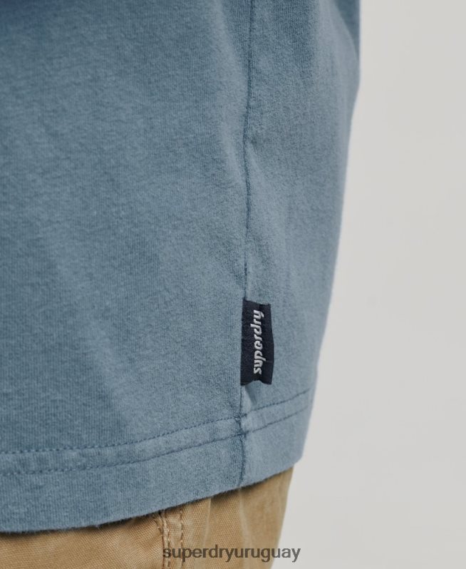 uy Superdry hombres parte superior de moldeadores y fabricantes azul DT2N8Z1545 ropa