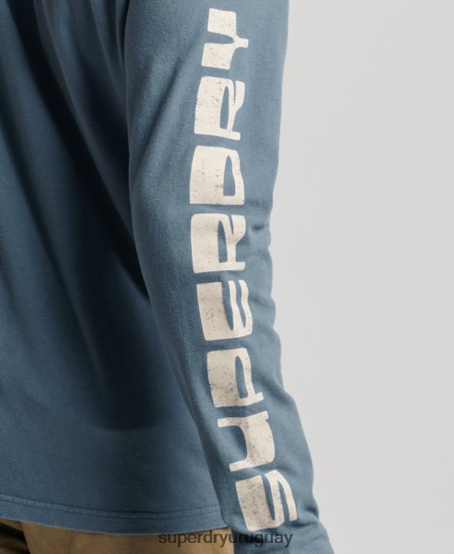 uy Superdry hombres parte superior de moldeadores y fabricantes azul DT2N8Z1545 ropa