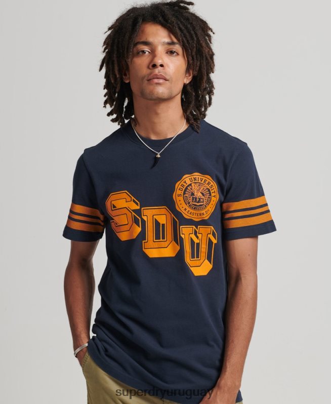 uy Superdry hombres playera atlética con estampado universitario Armada DT2N8Z4875 ropa