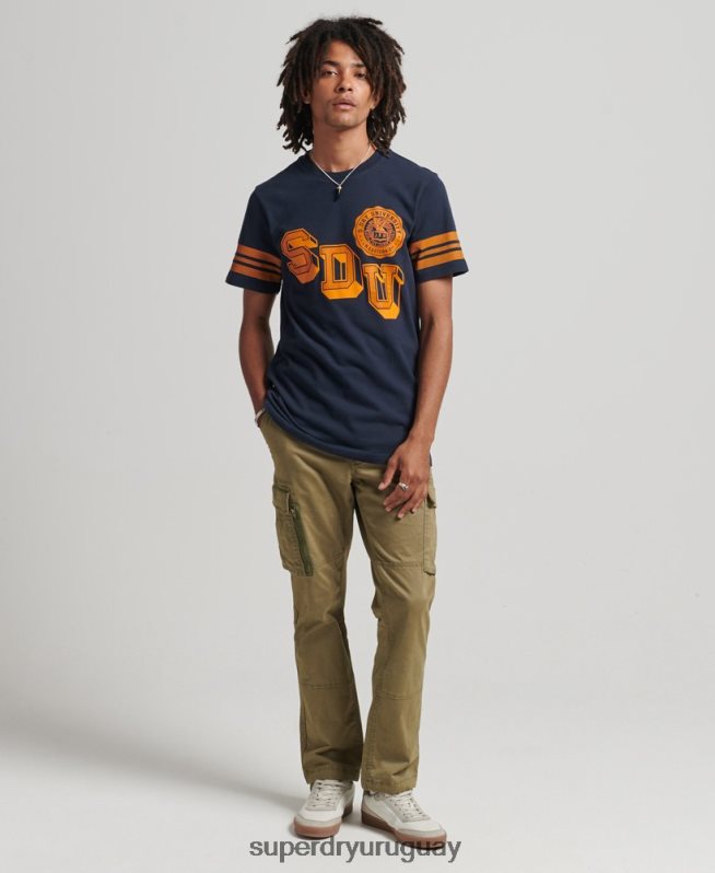 uy Superdry hombres playera atlética con estampado universitario Armada DT2N8Z4875 ropa