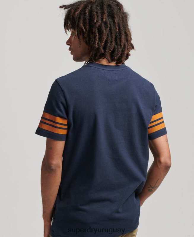 uy Superdry hombres playera atlética con estampado universitario Armada DT2N8Z4875 ropa