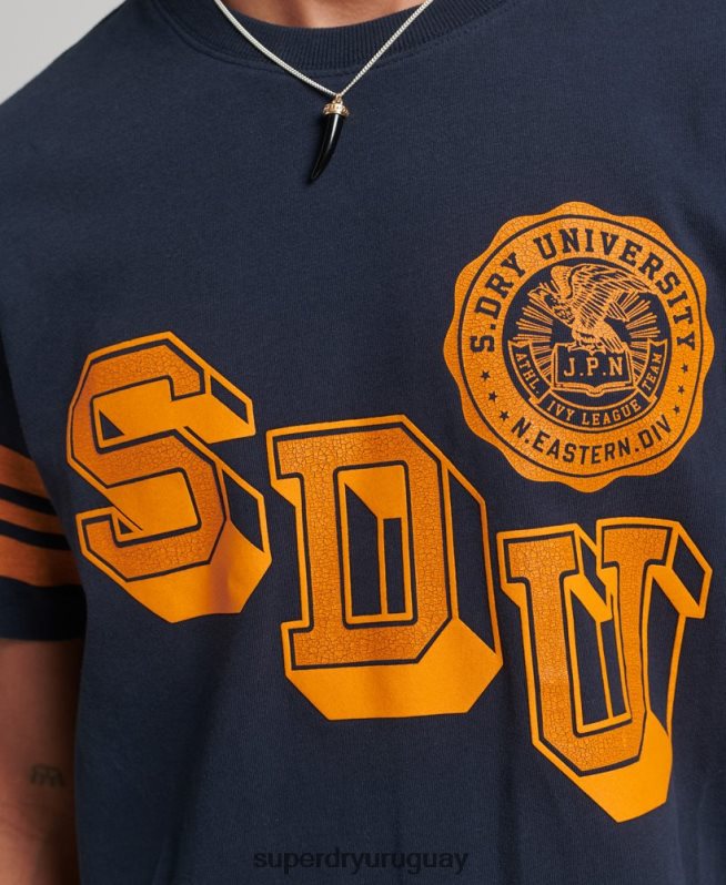 uy Superdry hombres playera atlética con estampado universitario Armada DT2N8Z4875 ropa