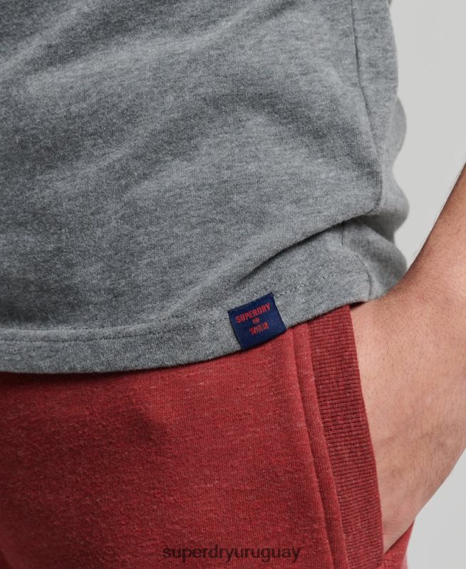 uy Superdry hombres playera clásica con logo gráfico gris DT2N8Z4828 ropa