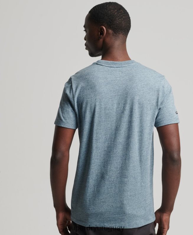uy Superdry hombres playera con logo a tono azul DT2N8Z4893 ropa