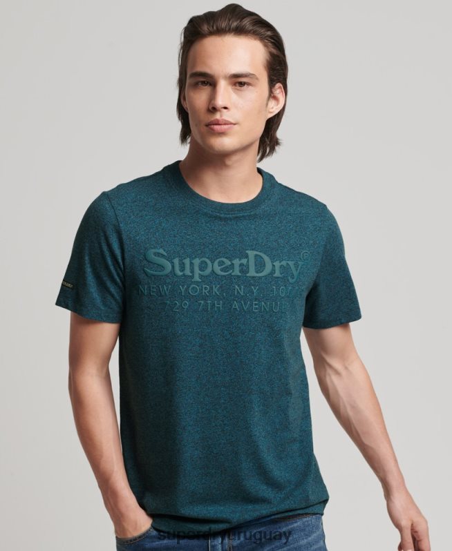 uy Superdry hombres playera con logo a tono azul DT2N8Z4943 ropa