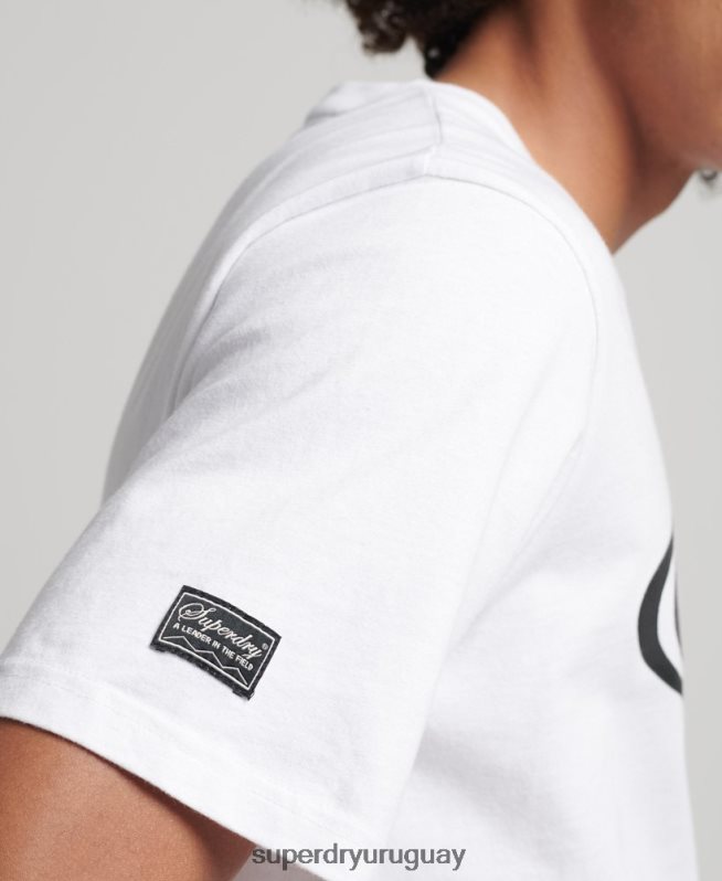 uy Superdry hombres playera con logo de Game On 90s blanco DT2N8Z4813 ropa