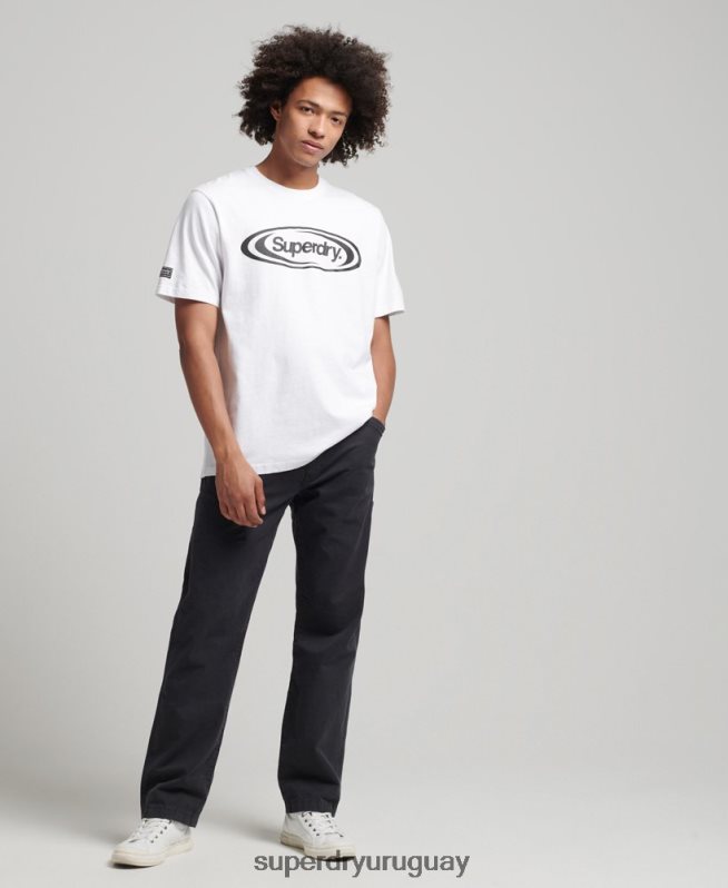 uy Superdry hombres playera con logo de Game On 90s blanco DT2N8Z4813 ropa