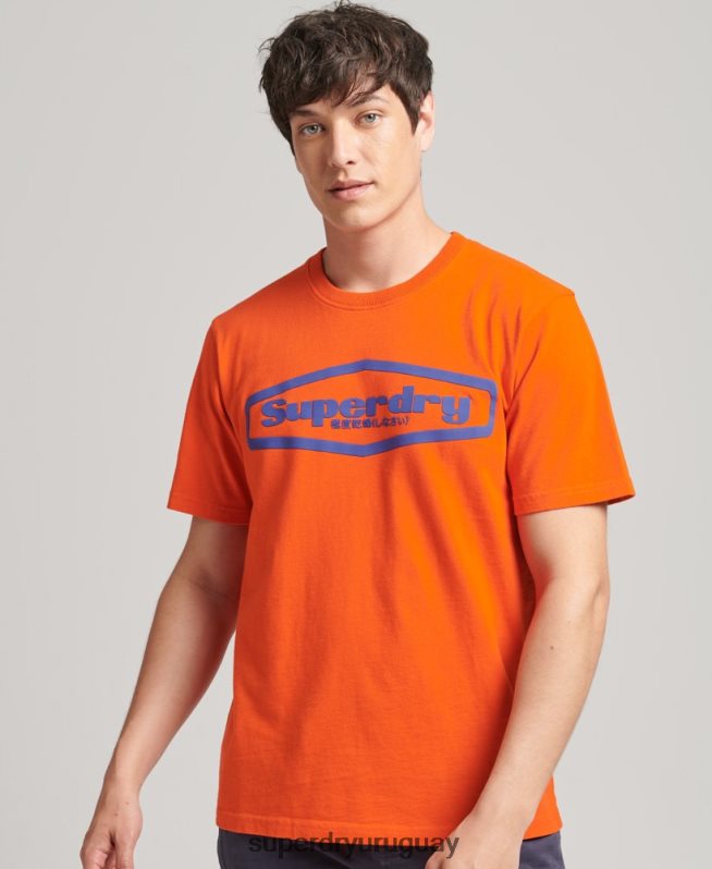 uy Superdry hombres playera con logo de Game On 90s naranja DT2N8Z4804 ropa