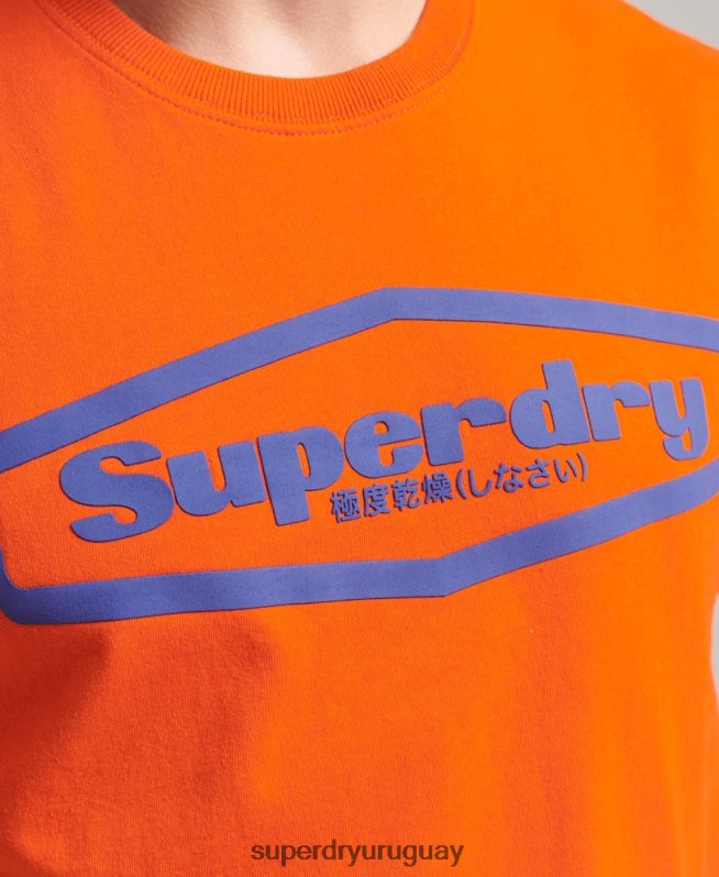 uy Superdry hombres playera con logo de Game On 90s naranja DT2N8Z4804 ropa