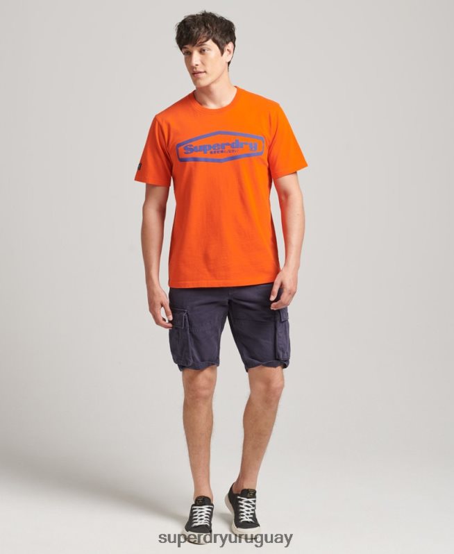 uy Superdry hombres playera con logo de Game On 90s naranja DT2N8Z4804 ropa
