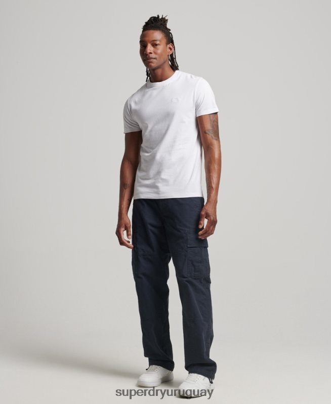 uy Superdry hombres playera de algodón orgánico con logo esencial blanco DT2N8Z1 ropa