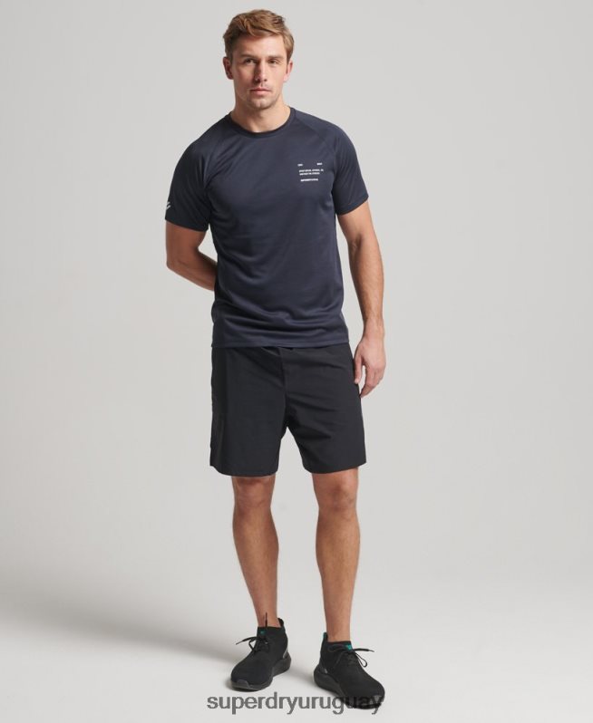 uy Superdry hombres playera de manga corta con gráfico de tren activo Armada DT2N8Z1429 ropa