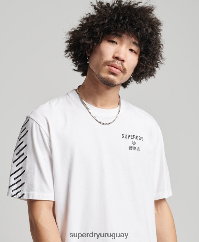 uy Superdry hombres playera deportiva code core blanco DT2N8Z4920 ropa