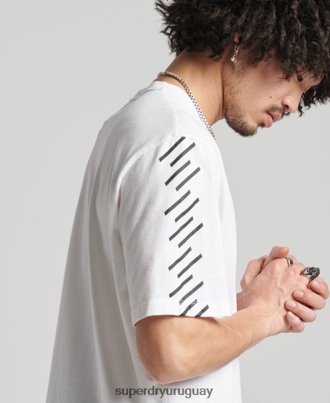 uy Superdry hombres playera deportiva code core blanco DT2N8Z4920 ropa