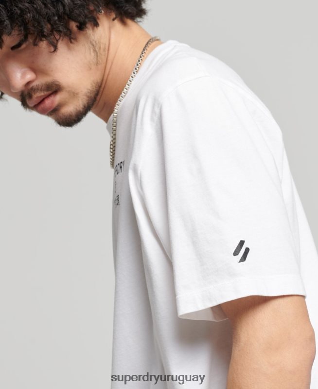 uy Superdry hombres playera deportiva code core blanco DT2N8Z4920 ropa