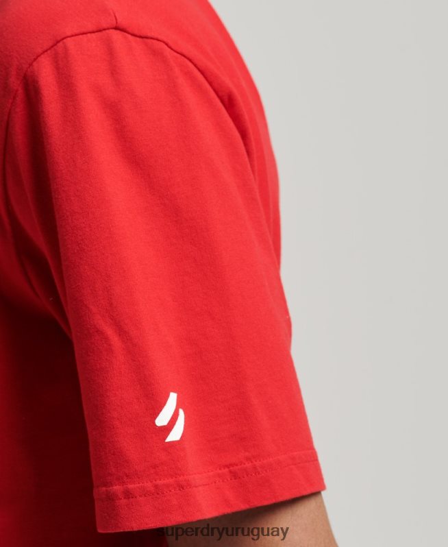 uy Superdry hombres playera deportiva code core rojo DT2N8Z4937 ropa