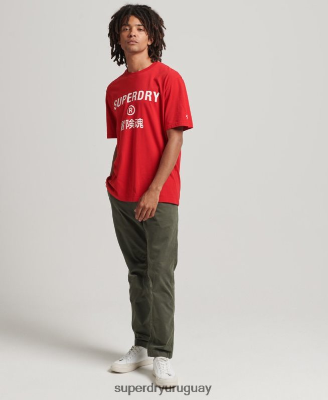 uy Superdry hombres playera deportiva code core rojo DT2N8Z4937 ropa