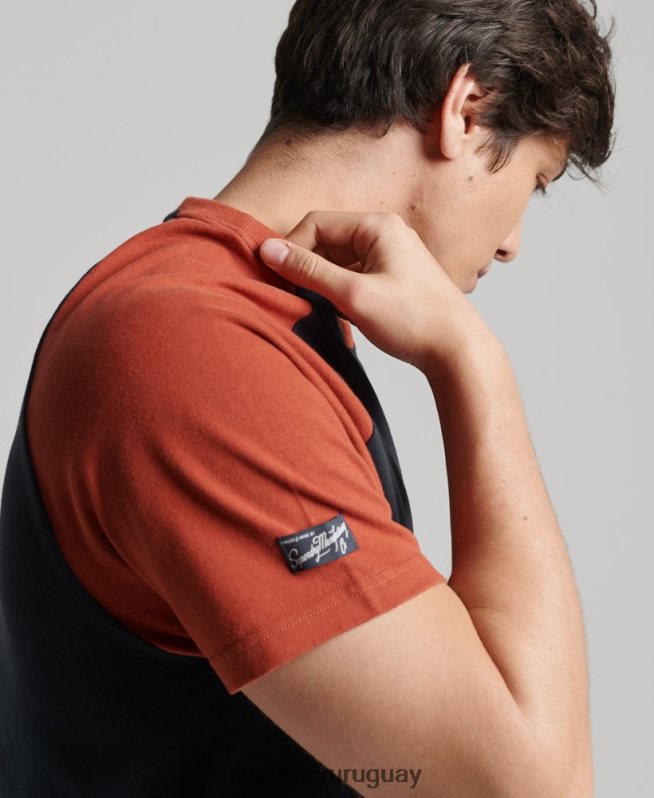 uy Superdry hombres playera raglán con logo gráfico Armada DT2N8Z4842 ropa