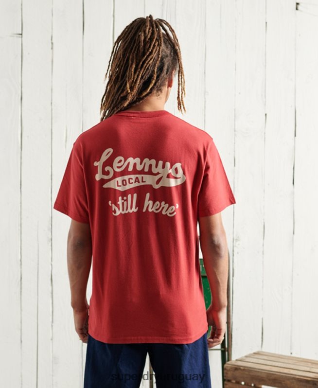 uy Superdry hombres playera seca con gráfico de edición limitada rojo DT2N8Z4981 ropa