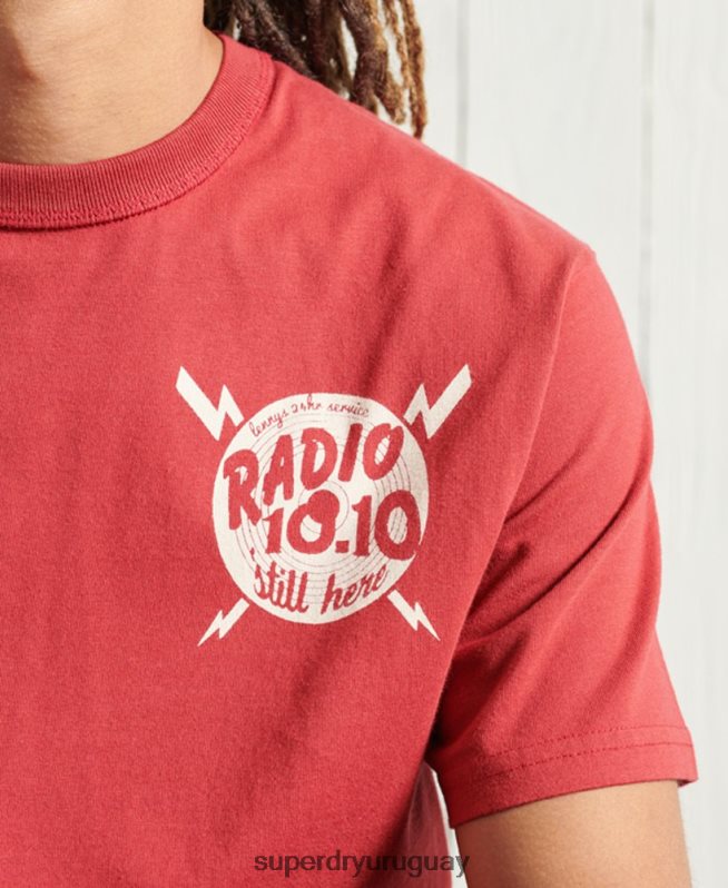 uy Superdry hombres playera seca con gráfico de edición limitada rojo DT2N8Z4981 ropa