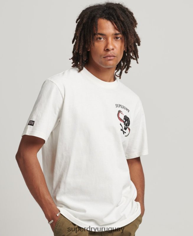 uy Superdry hombres suika camiseta gráfica blanco DT2N8Z4843 ropa