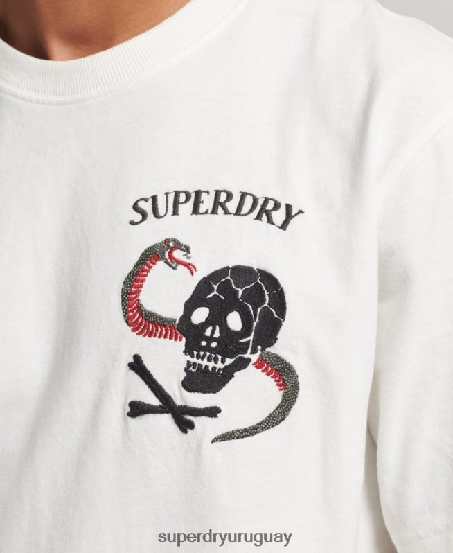 uy Superdry hombres suika camiseta gráfica blanco DT2N8Z4843 ropa