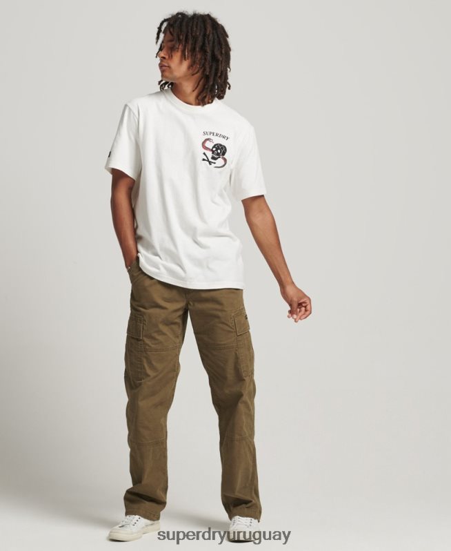 uy Superdry hombres suika camiseta gráfica blanco DT2N8Z4843 ropa