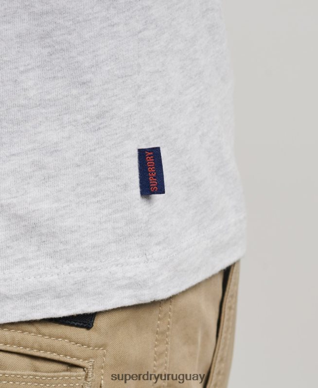 uy Superdry hombres top básico de béisbol de manga larga de algodón orgánico verde DT2N8Z1464 ropa