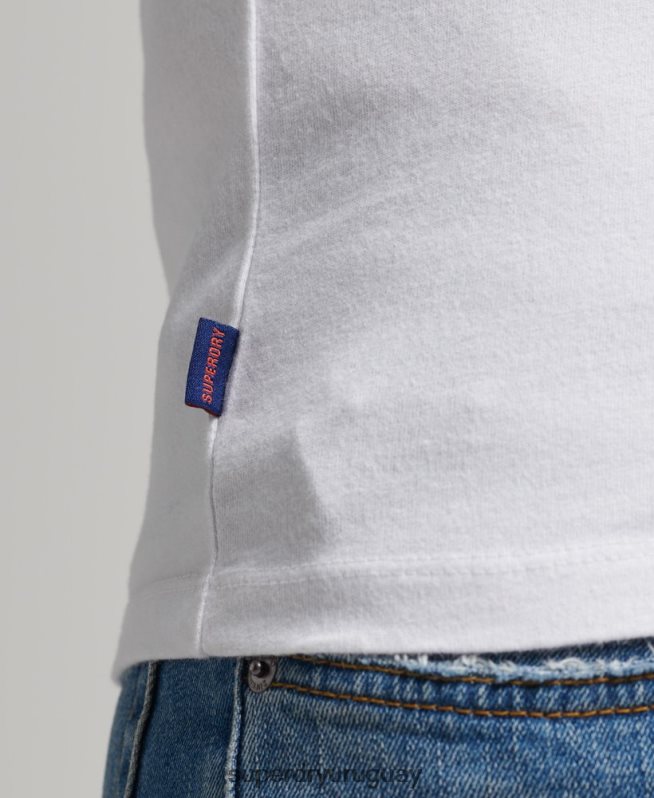 uy Superdry hombres top básico de béisbol de manga larga de algodón orgánico verde DT2N8Z1496 ropa