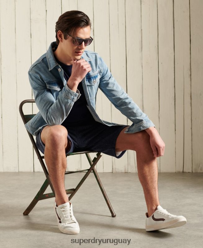 uy Superdry hombres top de algodón orgánico con bordado vintage Armada DT2N8Z1540 ropa