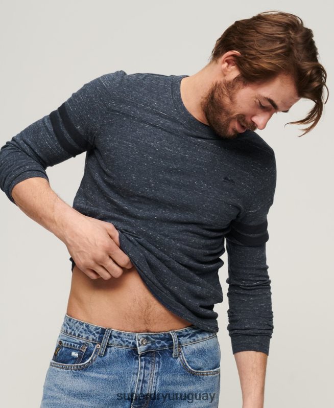 uy Superdry hombres top de algodón orgánico con logo vintage Armada DT2N8Z1466 ropa