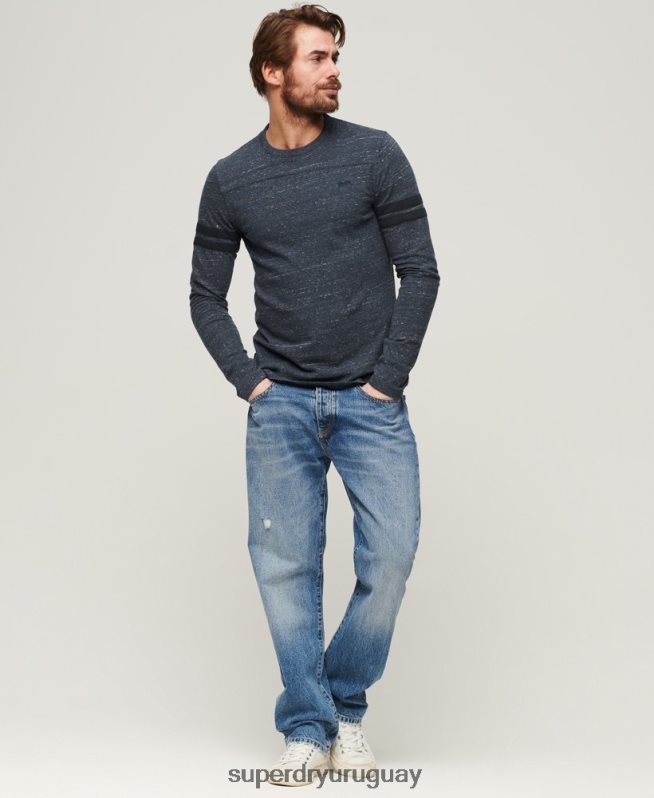 uy Superdry hombres top de algodón orgánico con logo vintage Armada DT2N8Z1466 ropa