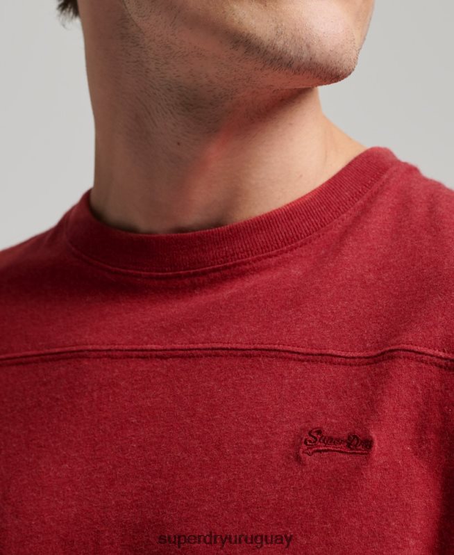 uy Superdry hombres top de algodón orgánico con logo vintage rojo DT2N8Z1474 ropa