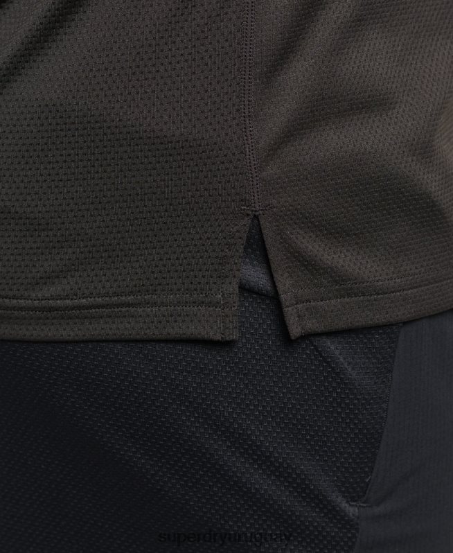 uy Superdry hombres top de tren con cuello alzado y logo negro DT2N8Z5378 ropa
